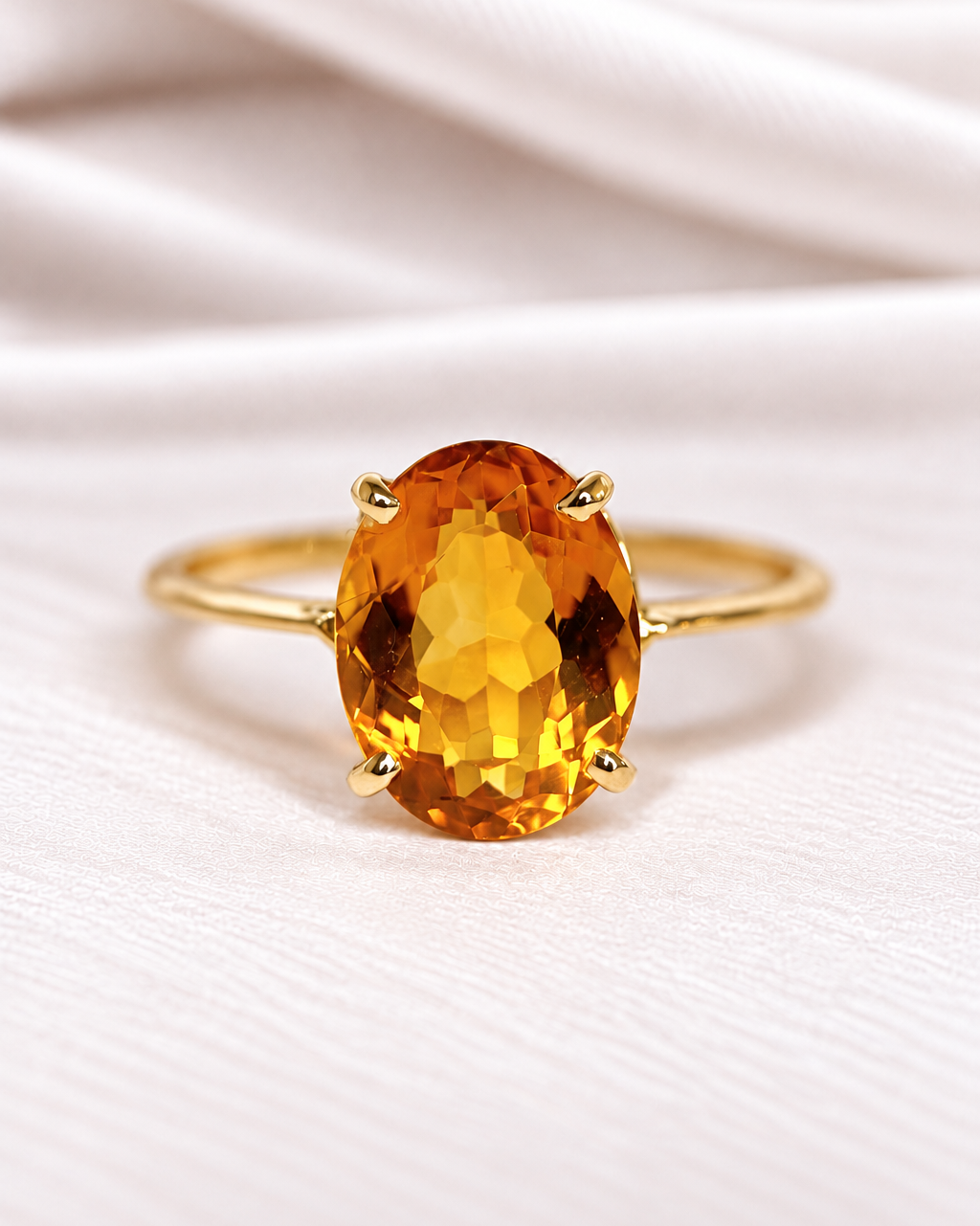 Citrine Cocktail Ring 2.15 carats &amp; Gold "Francine"