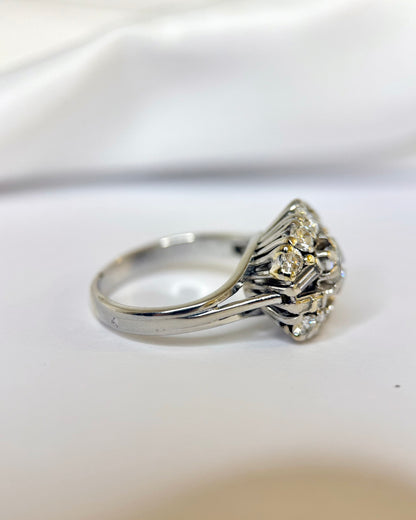 Bague Marguerite Style Art-Déco Diamants 1.05 carat "Wolfgang"