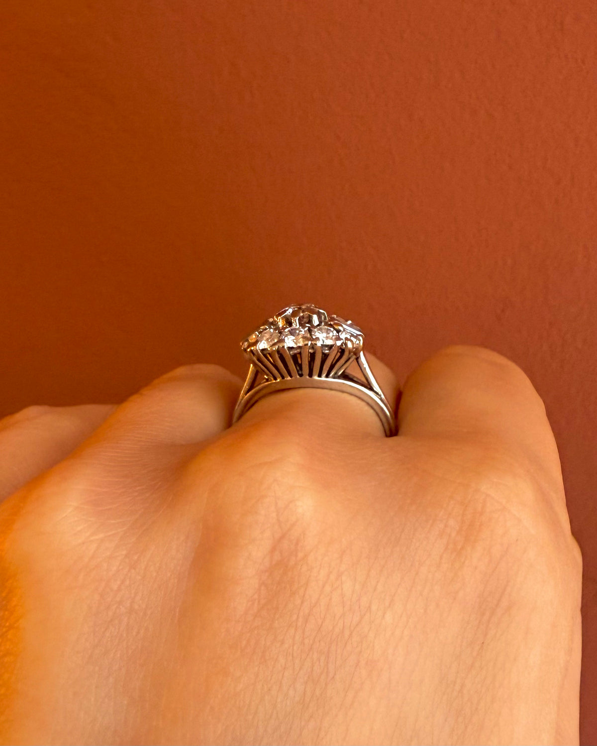 Bague Marguerite Style Art-Déco Diamants 1.05 carat "Wolfgang"