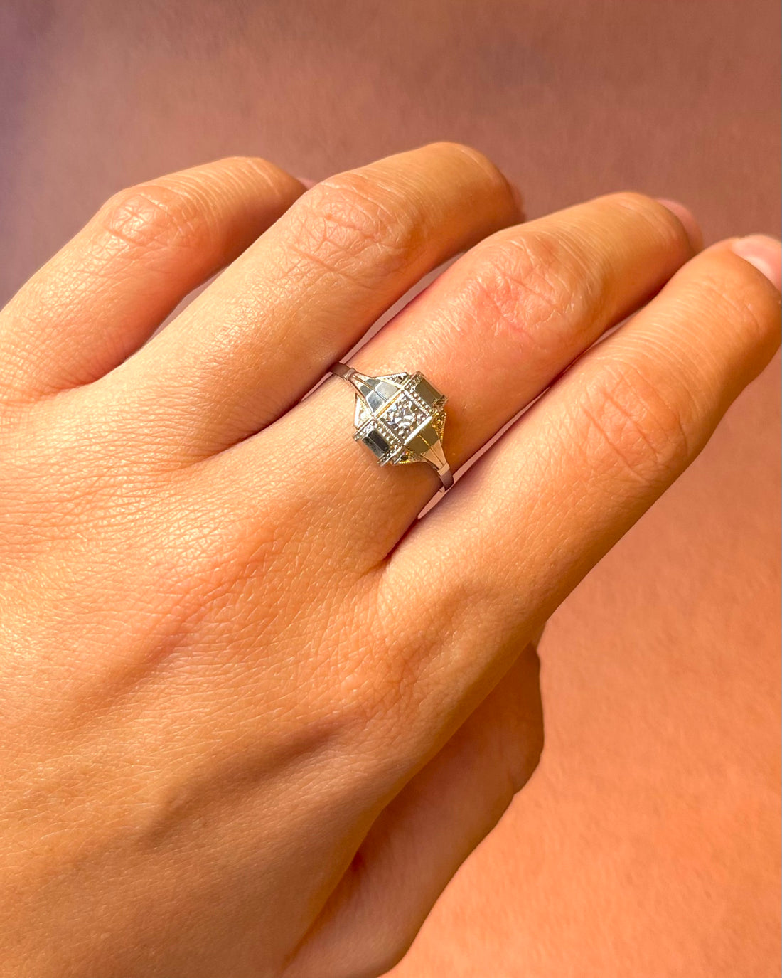 Bague Art-Déco Diamant "Faustine"