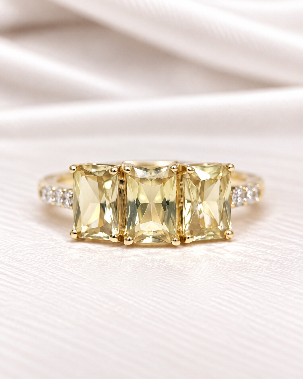 Bague Rivière Zultanites 1.65 carat &amp; Diamants "Leanne"