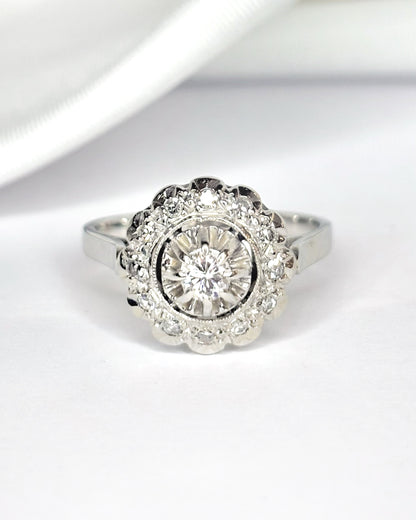 Bague Marguerite Diamants 0.27 carat "Cassandre"