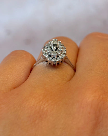 Bague Marguerite Diamants 0.38 carat "Priscilla"