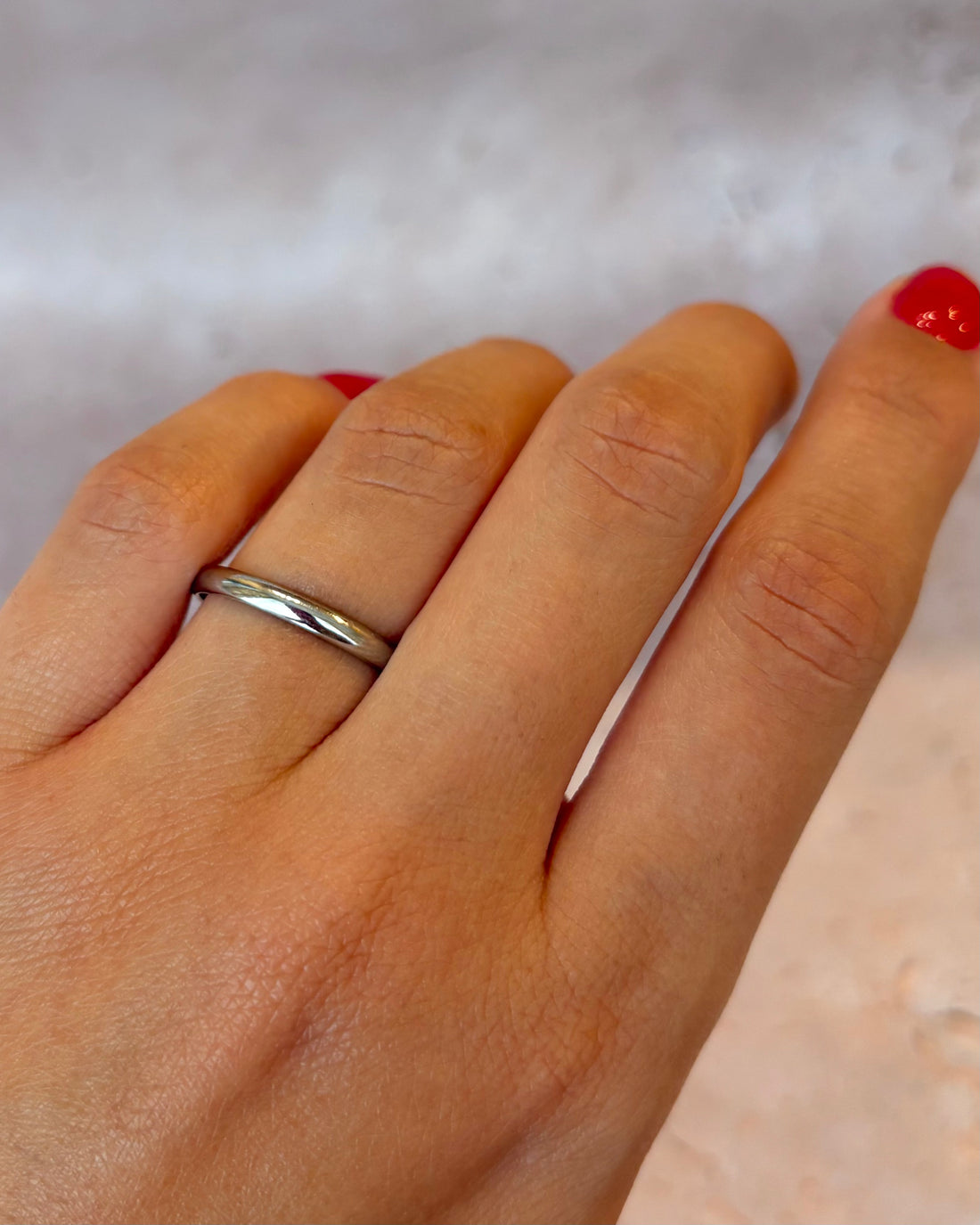 Bague Alliance Or Gris 18 carats 2.5 mm "Solale"