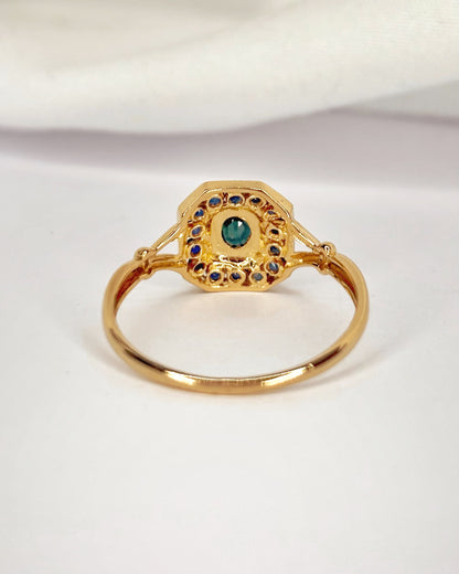 Bague Style Art-Déco Saphirs 0.57 carat "Annaelle"