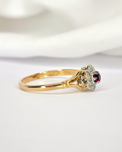 Marguerite Ruby &amp; Diamond Ring "Monica"