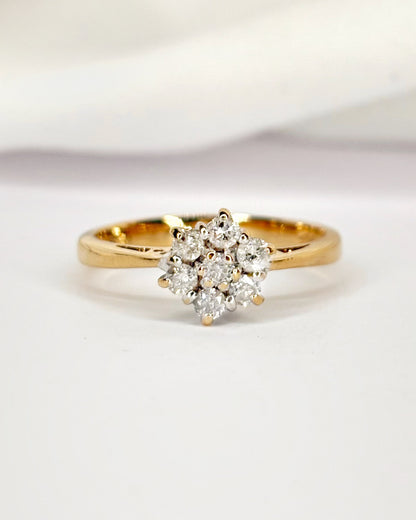Bague Marguerite Diamants 0.34 carat "Safia"