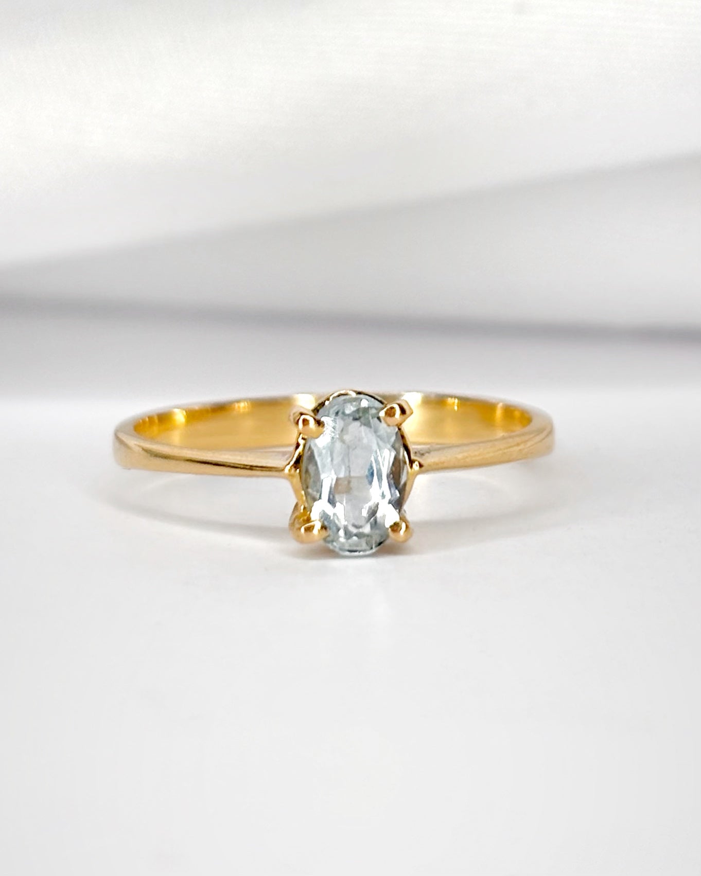 Bague Solitaire Aigue-Marine 0.40 carat "Naomie"