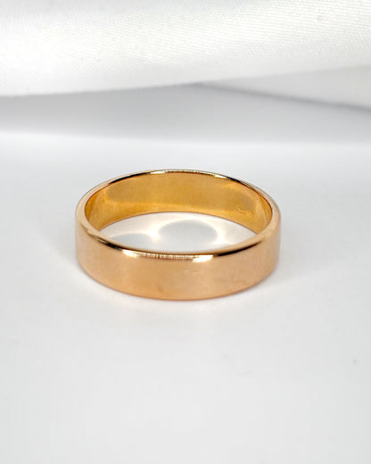 Bague Alliance Or Jaune Cuivré 18 carats 5mm "Antoine"