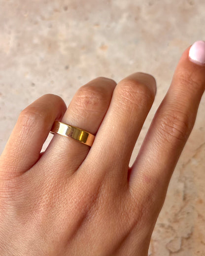 Bague Alliance Or Jaune Cuivré 18 carats 5mm "Antoine"