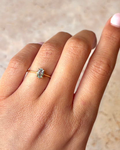 Bague Solitaire Aigue-Marine 0.40 carat "Naomie"