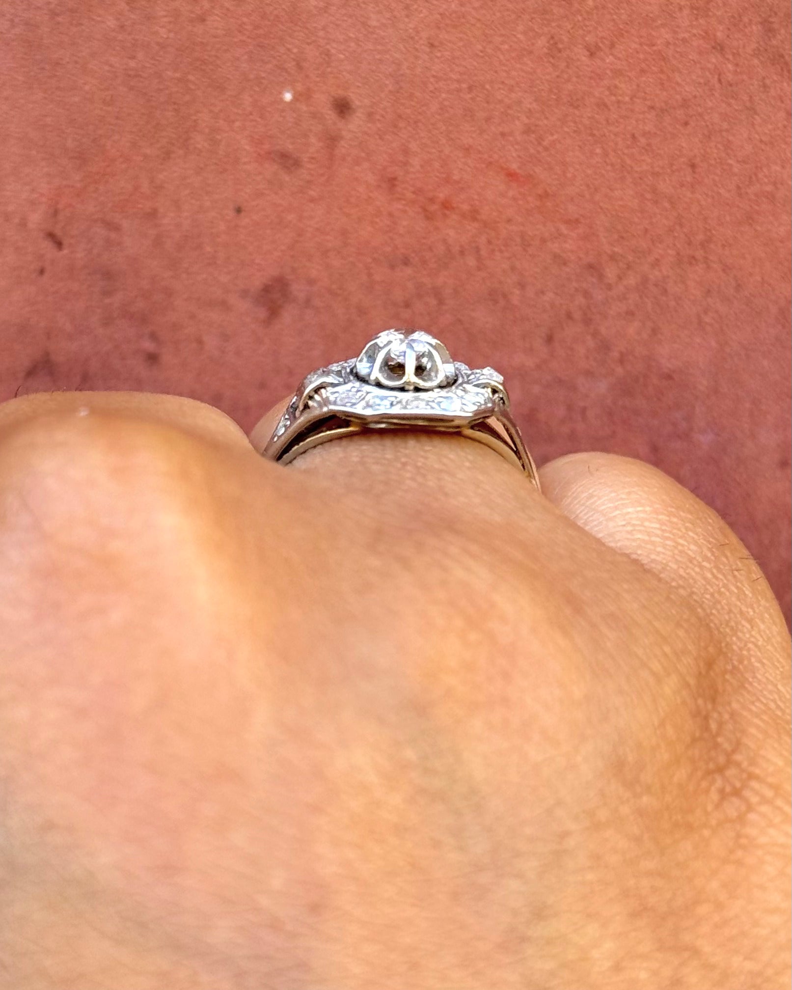 Anillo Art Déco de diamantes de 0,36 quilates "Maurine"