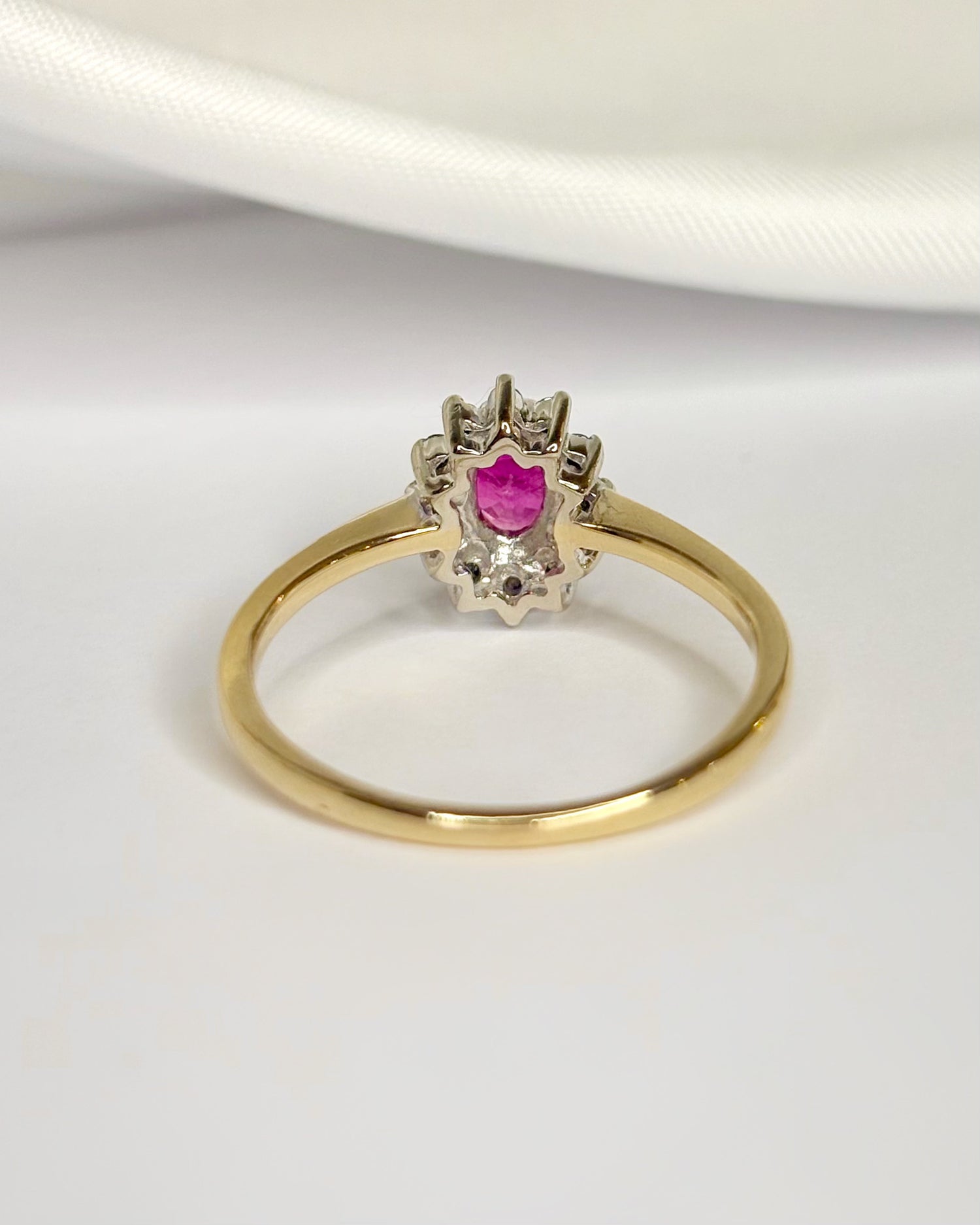 Bague Marguerite Rubis 0.50 carat &amp; Diamants "Eve"