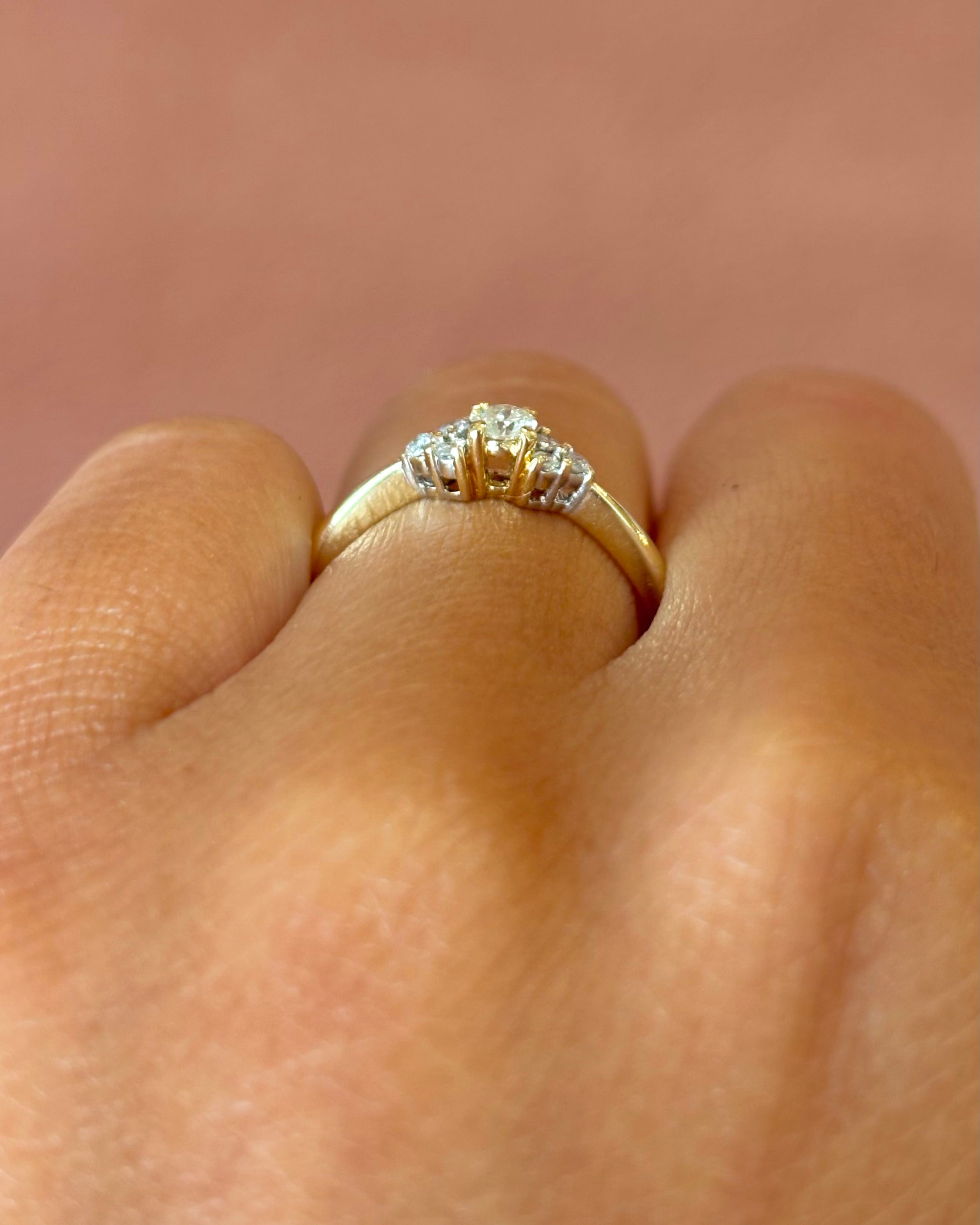 Anillo trilogía de diamantes «Alice»