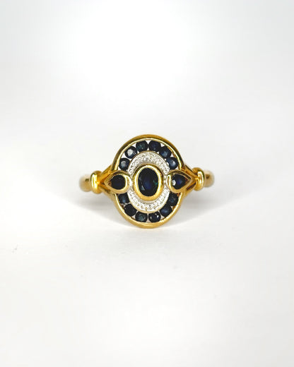 Bague Art Déco Saphirs 0.61 ct &quot;Julia&quot;