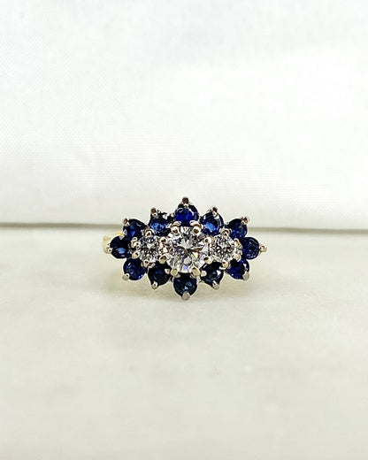 Bague Marguerite Diamants &amp; Saphirs &quot;Giulia&quot;