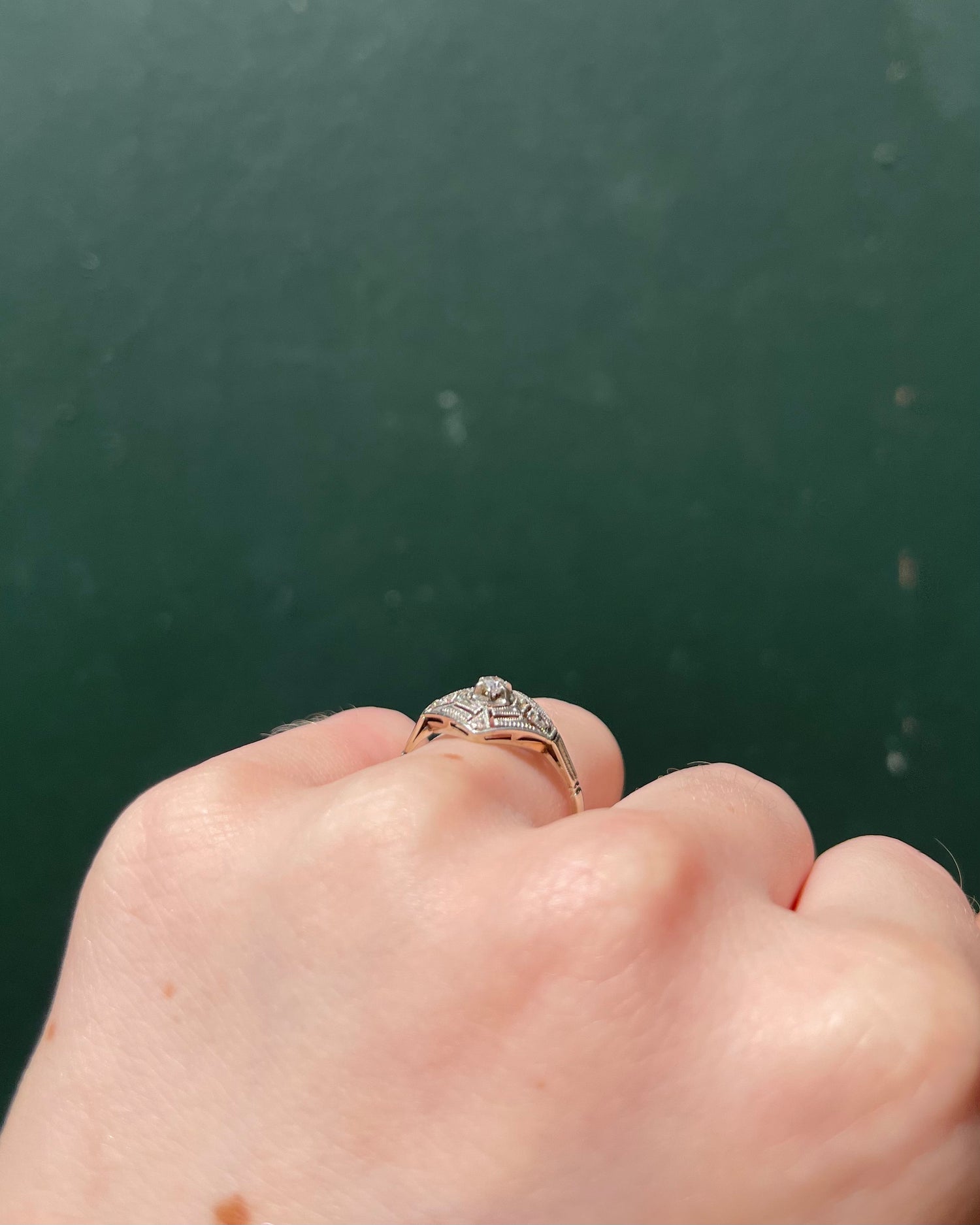 Bague Art-Déco Diamants 0.07 carat “Sixtine”