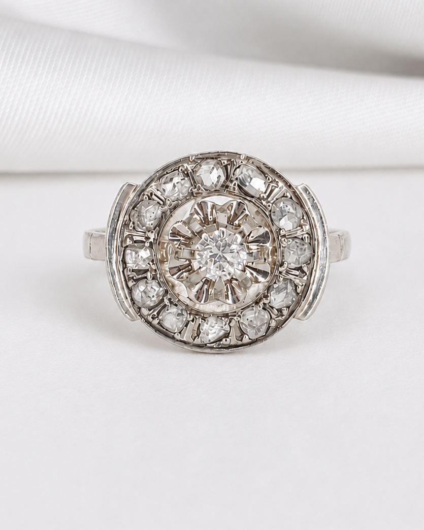 Bague Art-Déco Diamants 0.46 carat "Leïla"