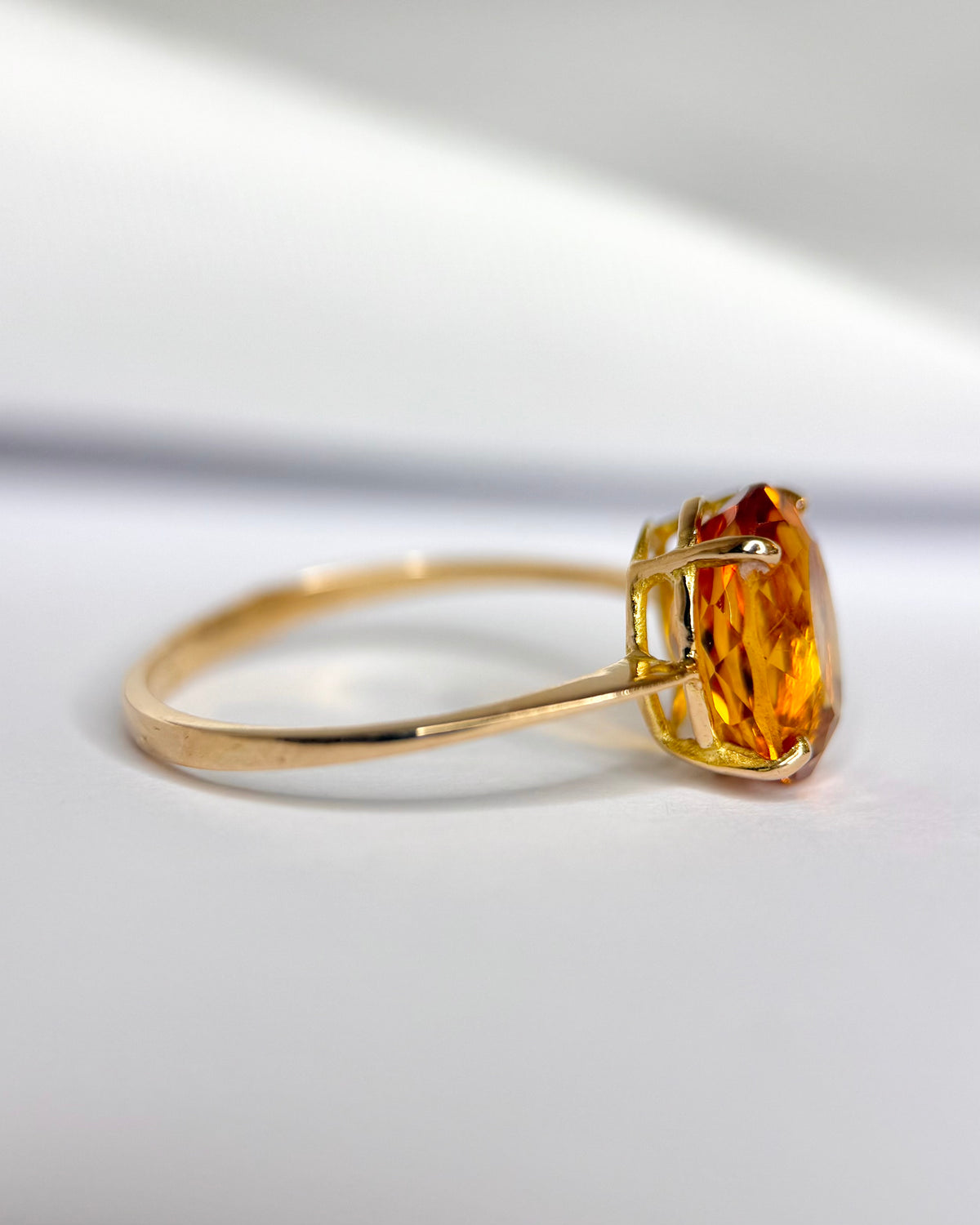Citrine Cocktail Ring 2.15 carats &amp; Gold "Francine"
