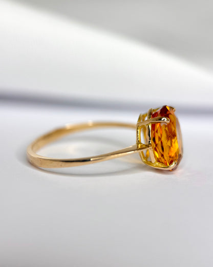 Citrine Cocktail Ring 2.15 carats &amp; Gold "Francine"