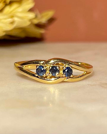 Bague Trilogie Saphirs &quot;Jiliane&quot;