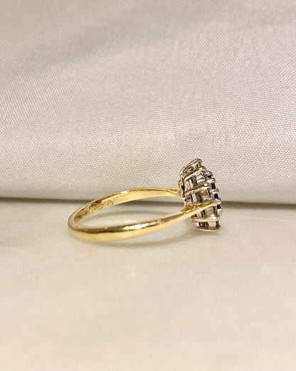 Bague Marguerite Saphir 0.56 carat &amp; Diamants &quot;Juliane&quot;