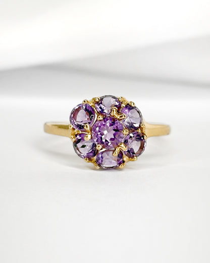 Bague Marguerite Améthystes 0.95 carat "Bettina"
