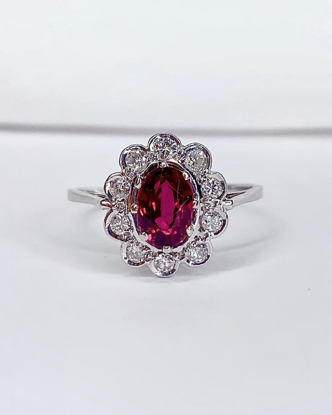 Marguerite Ruby 1.30 Carat &amp; Diamonds Ring "Sonia"
