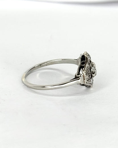 Anillo art déco de diamantes de 0,20 quilates «Doriane»