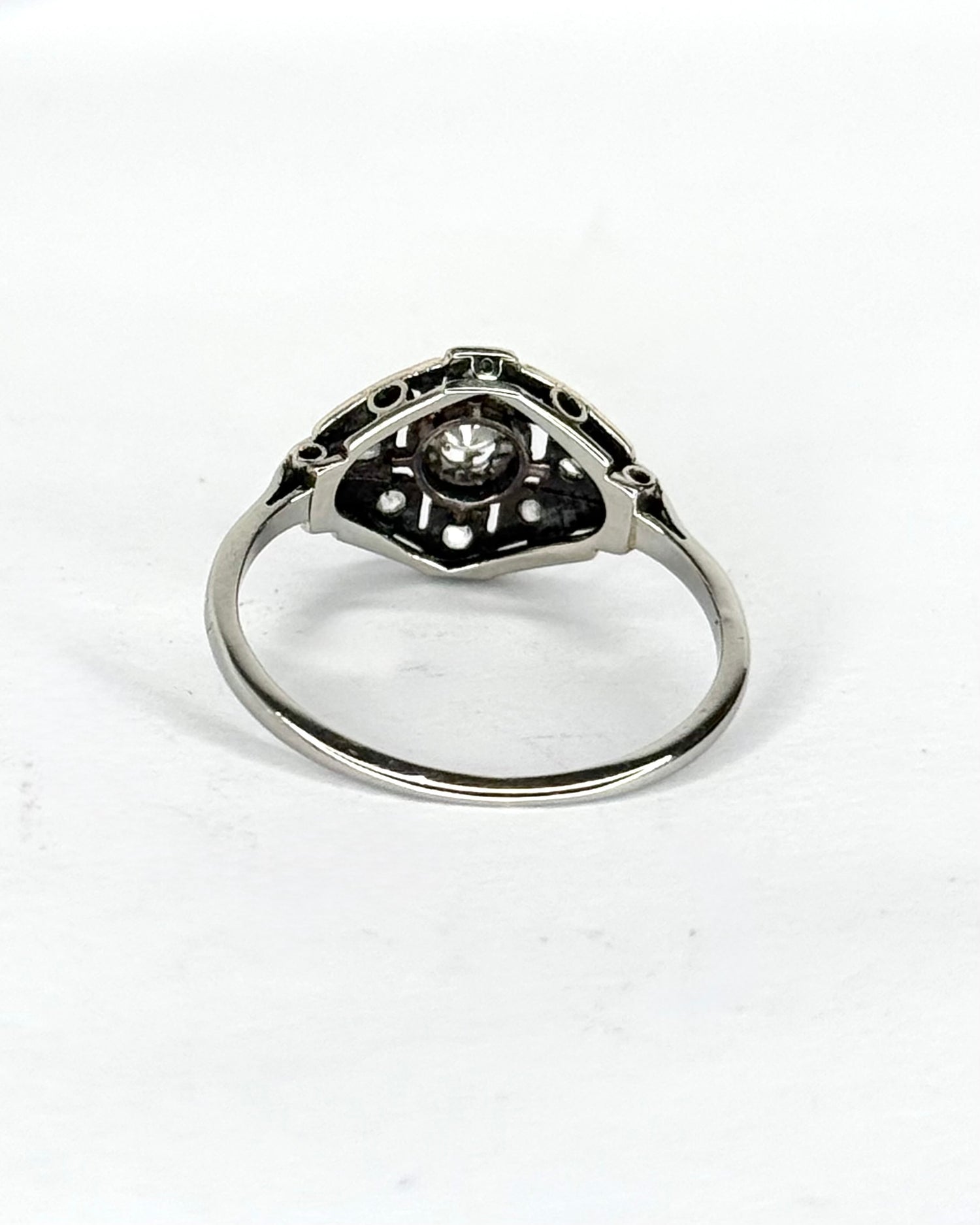 Anillo art déco de diamantes de 0,20 quilates «Doriane»