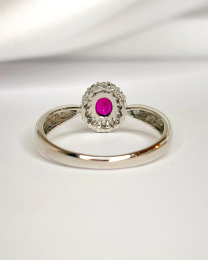 Marguerite Ring Ruby 0.49 carat &amp; Diamonds "Faïa"