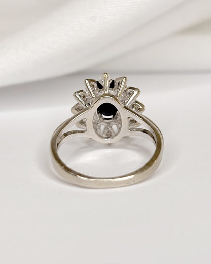 Bague Marguerite Saphir 1.40 carat &amp; Diamants "Chéryl"