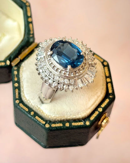 Bague Marguerite Saphir 2.44 carats &amp; Diamants 0.63 carat 9.12g "Irèna"