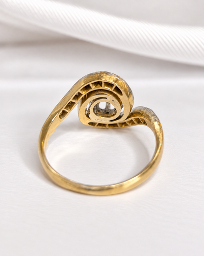 Art Deco Tourbillon Ring, 0.55-carat Diamonds "Théodore"