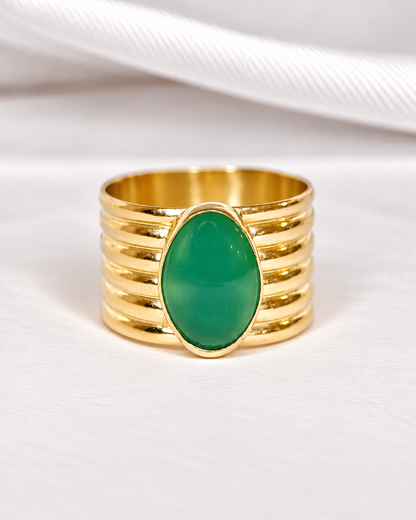 0.80-carat Chalcedony Band Ring "Taliana"