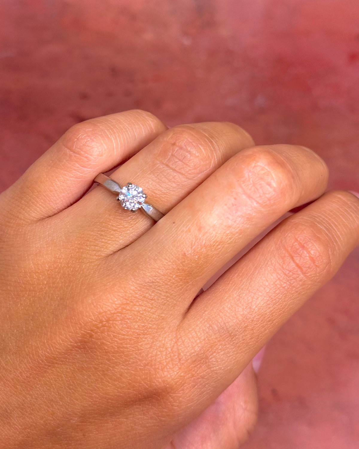 0.65-carat Diamond Solitaire Ring 4.39g "Flavie"