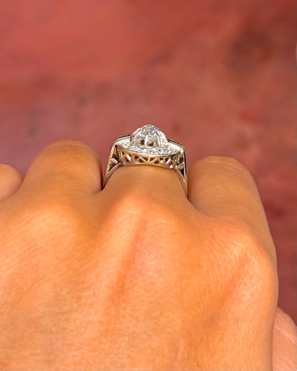 Art Deco Diamond Ring 0.84 carat 4.74g "Annie"