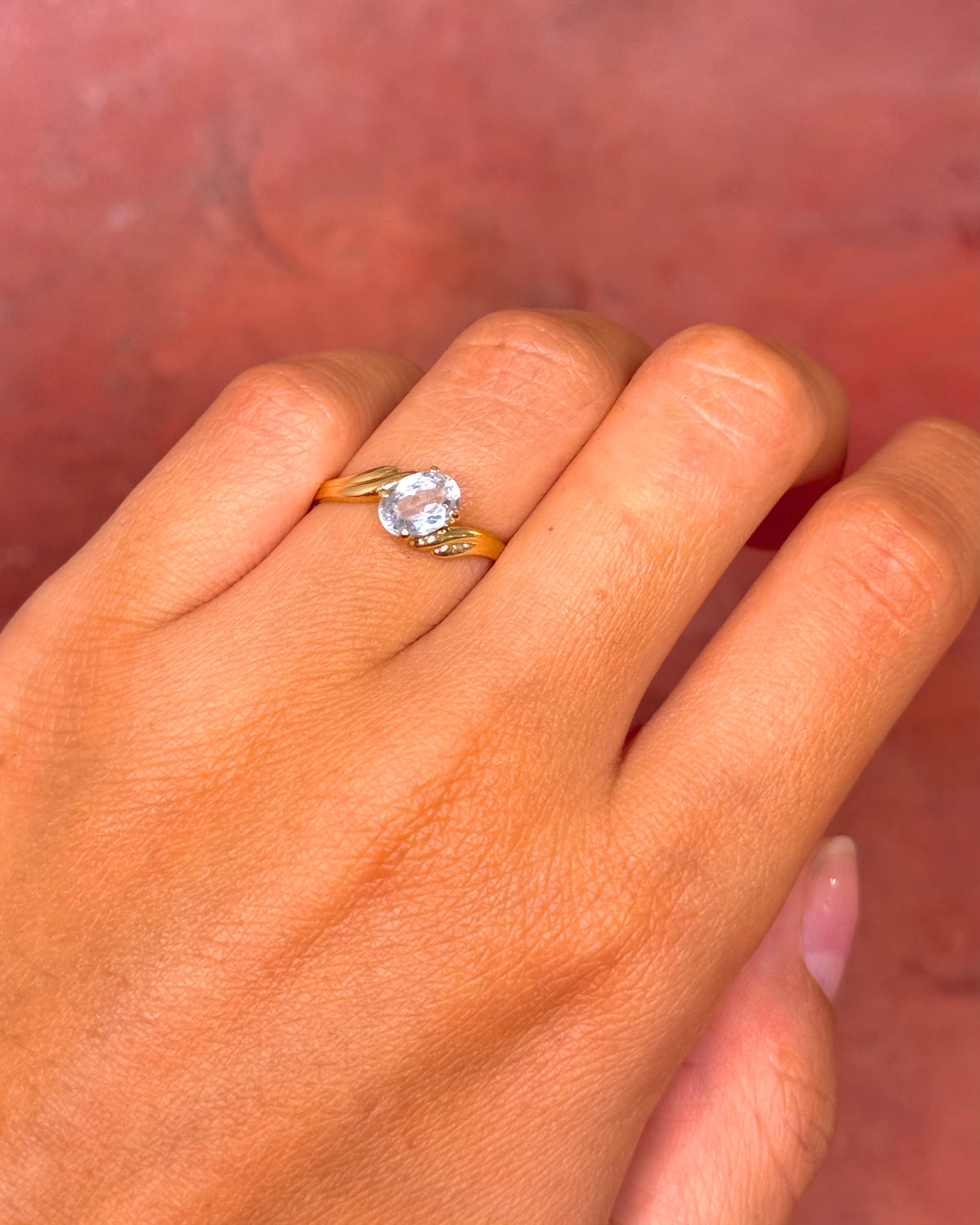 0.75-carat Aquamarine Solitaire Ring "Dina"