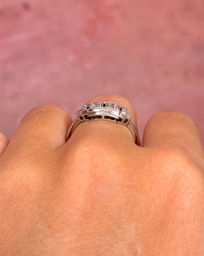 Bague Art-Déco Diamants 0.21 carat "Auxane"