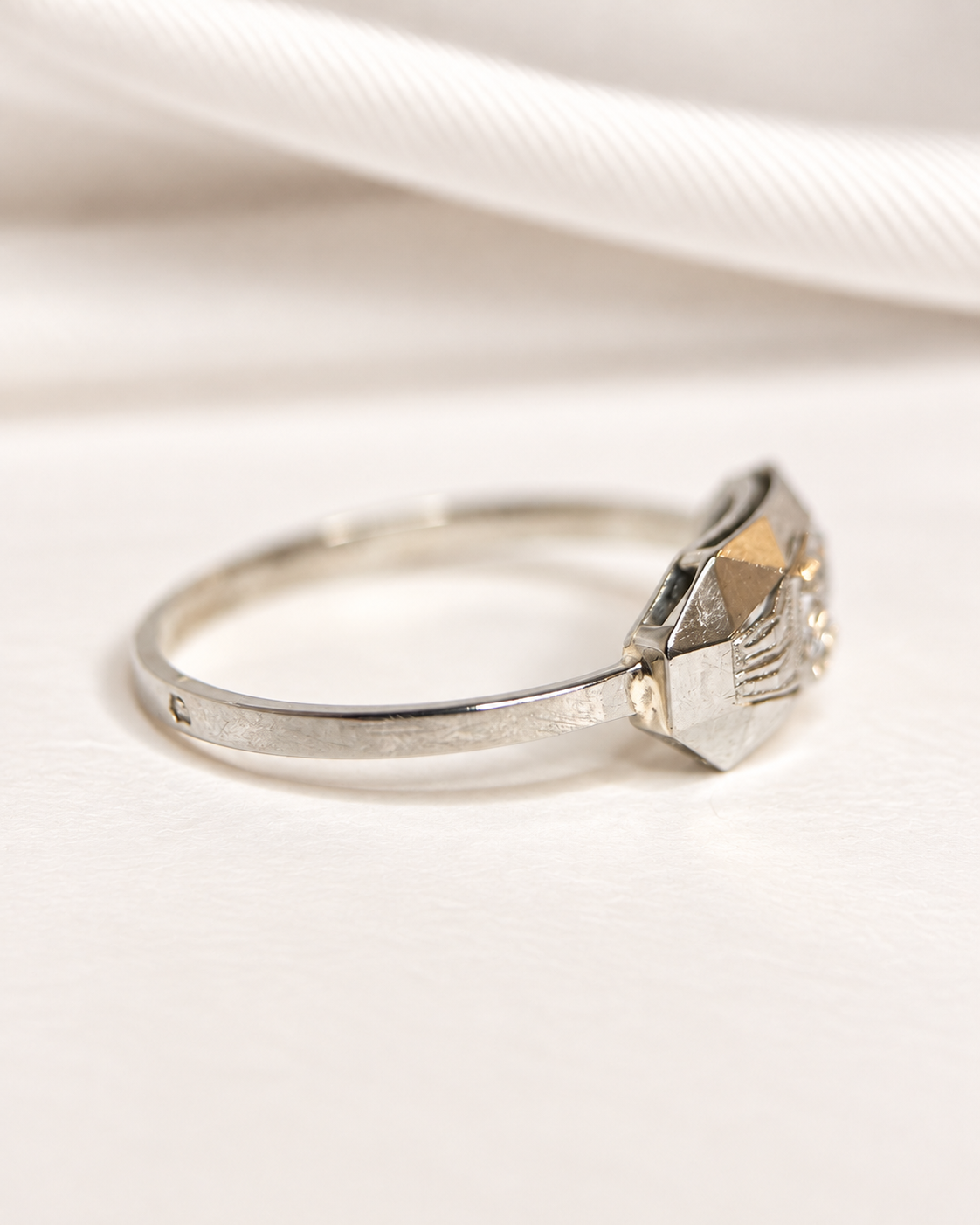Anillo Art Déco de diamantes «Annaelle»