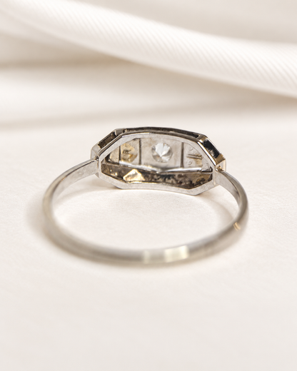 Anillo Art Déco de diamantes «Annaelle»
