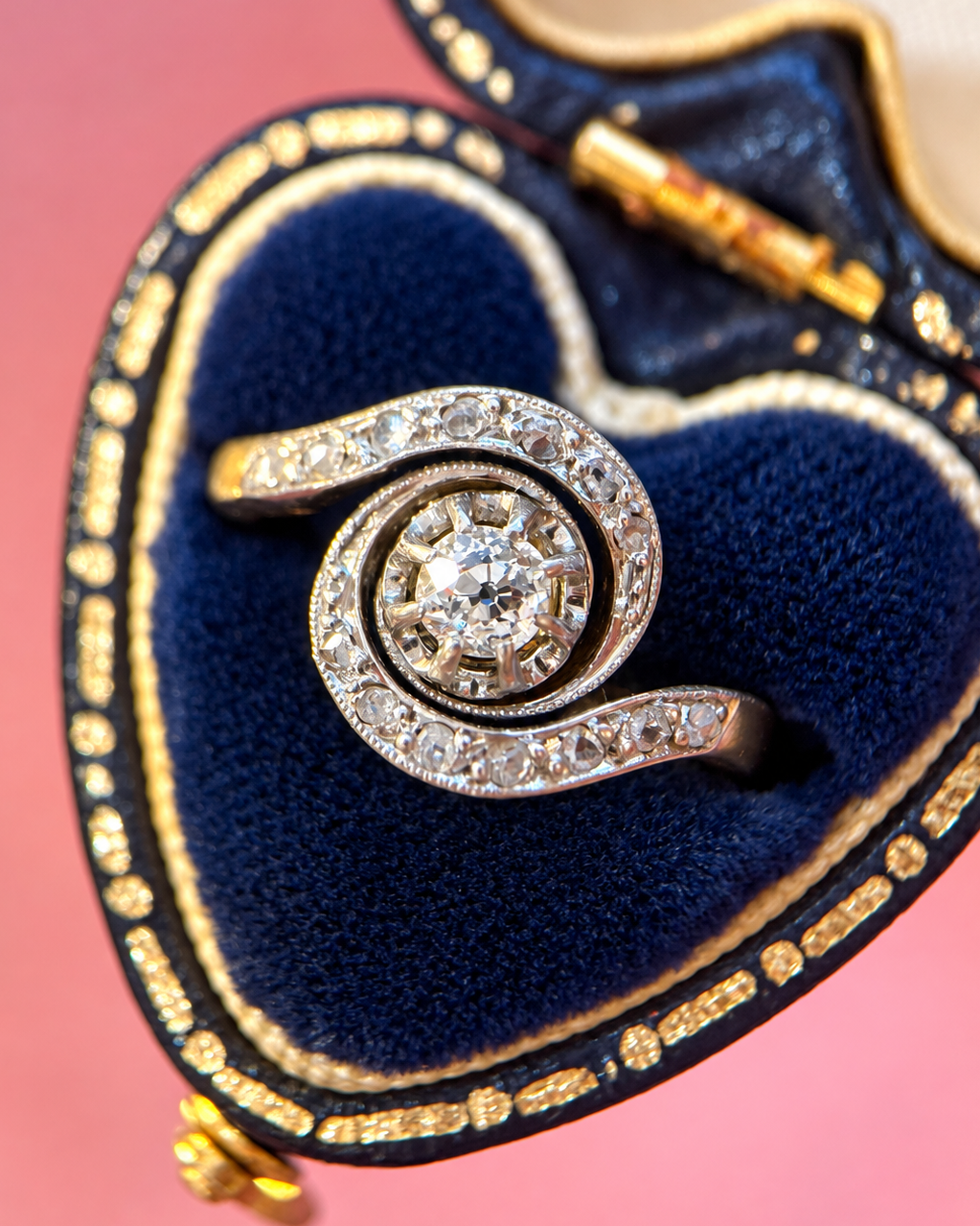 Art Deco Tourbillon Ring, 0.55-carat Diamonds "Théodore"