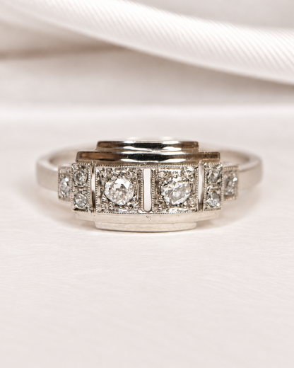 Bague Art-Déco Diamants 0.21 carat "Auxane"