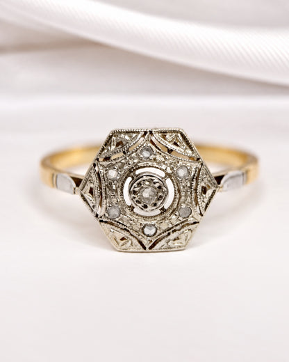 Anillo Art Déco de diamantes «Capucine»