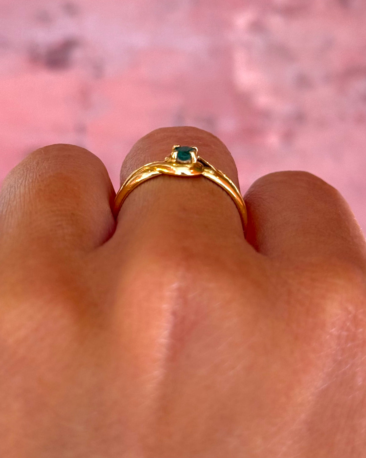 “Chiara” Emerald Tourbillon Ring