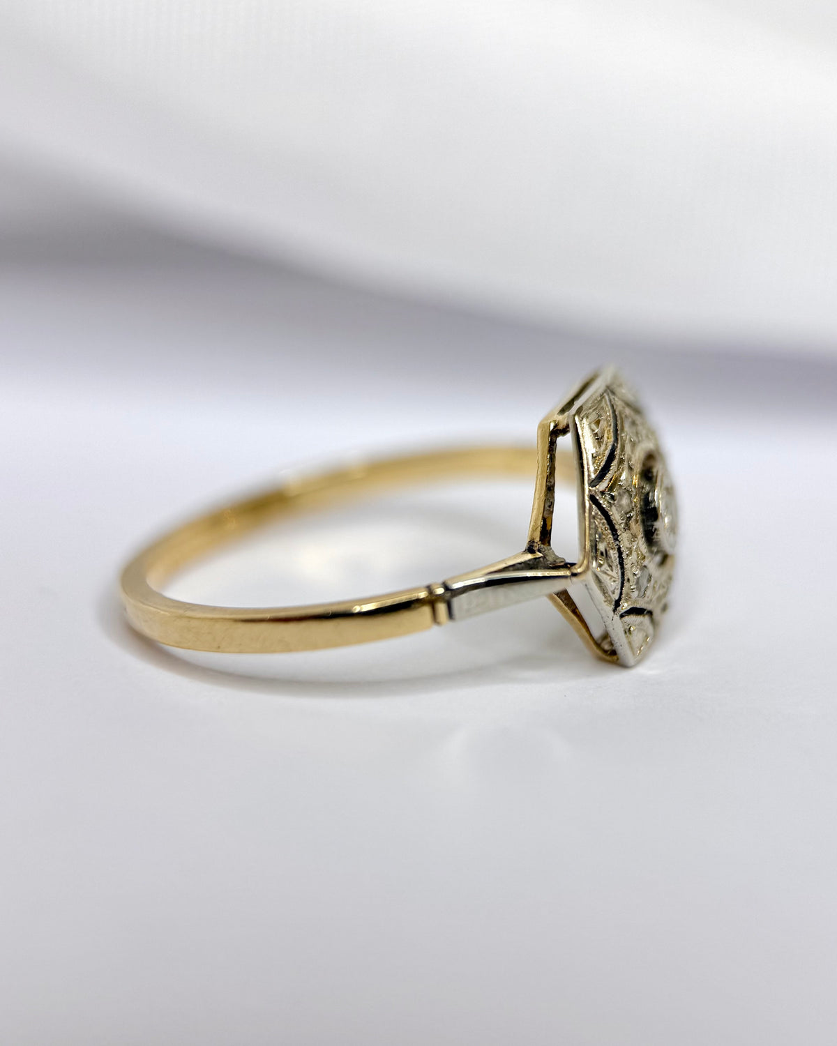 Anillo Art Déco de diamantes «Capucine»