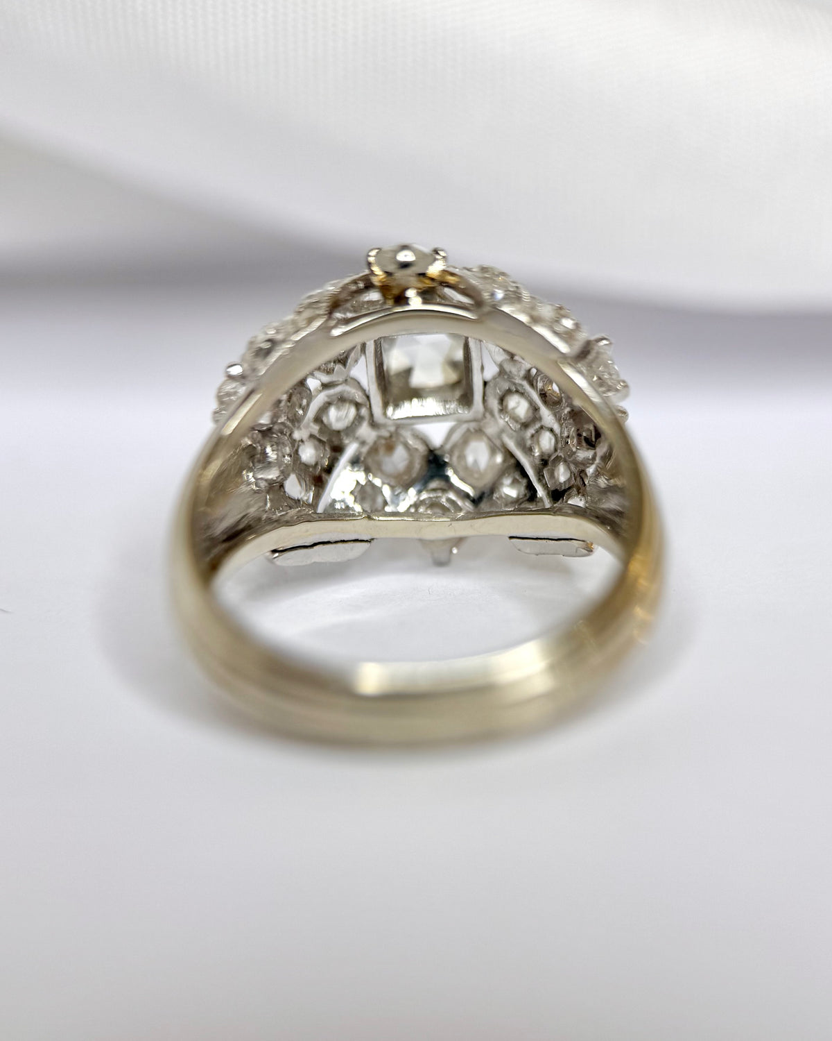 Bague Dôme Art-Déco Diamants 1.04 carat 6.49g "Zélie"