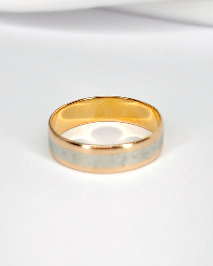 Alliance Or Jaune &amp; Gris 18 carats 5mm "William"