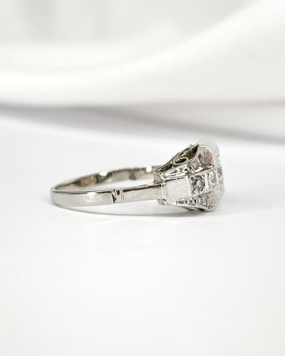 Bague Art-Déco Diamants 0.22 carat "Sybille"