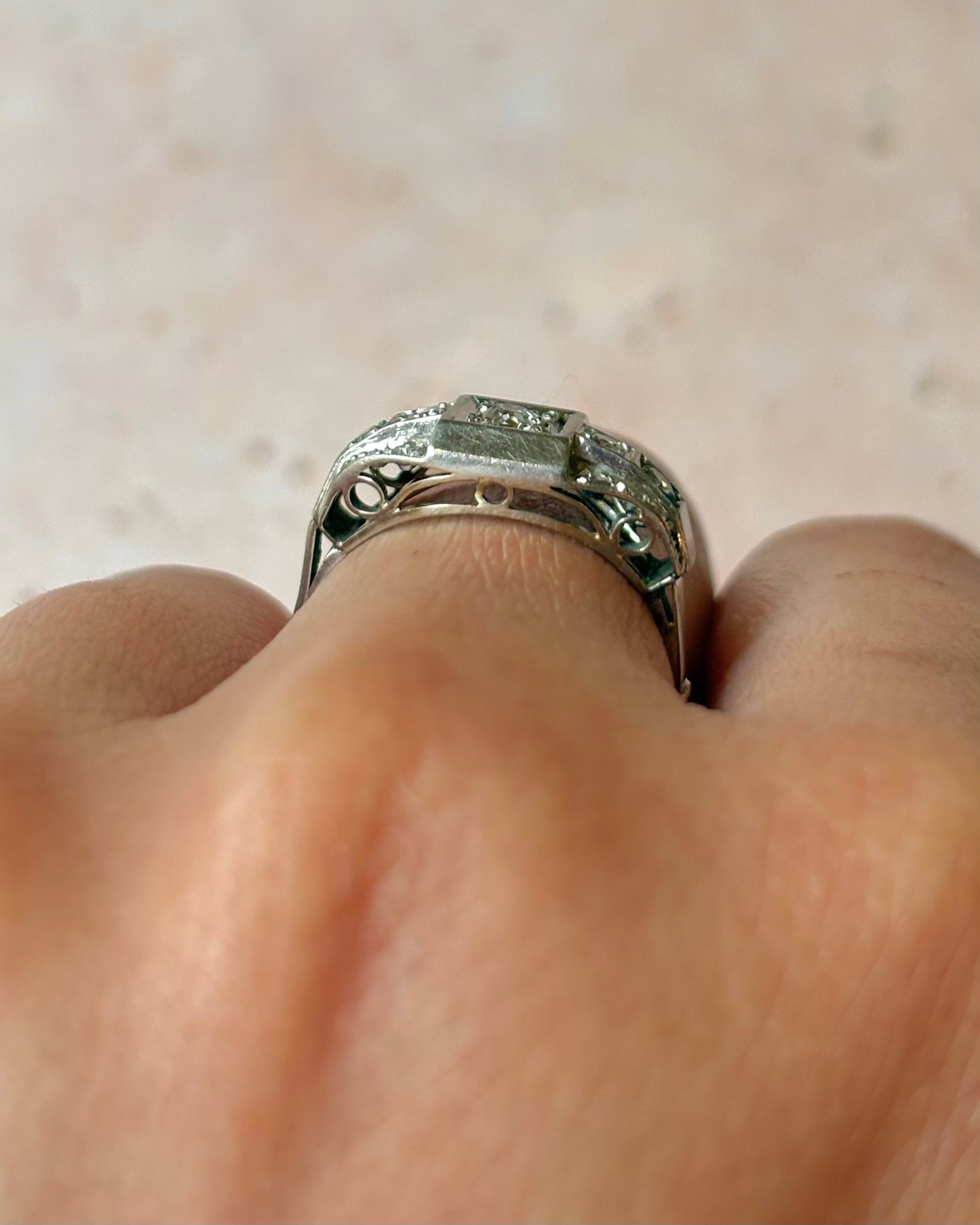 Bague Art-Déco Diamants 0.22 carat "Sybille"